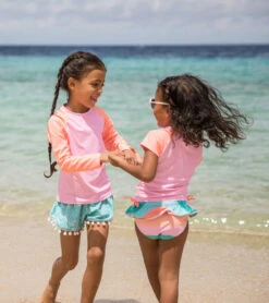 Girls' Spearmint Spot Swim Shorts (Little Kid, Big Kid) -Swimming And Diving 7217019257000 mint 3a