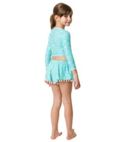 Girls' Spearmint Spot Swim Shorts (Little Kid, Big Kid) -Swimming And Diving 7217019257000 mint 6a