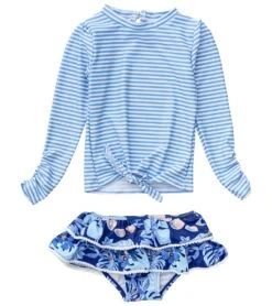 Girls' Mango Tango Sustainable LS Ruffle Set (Baby, Toddler, Little Kid)