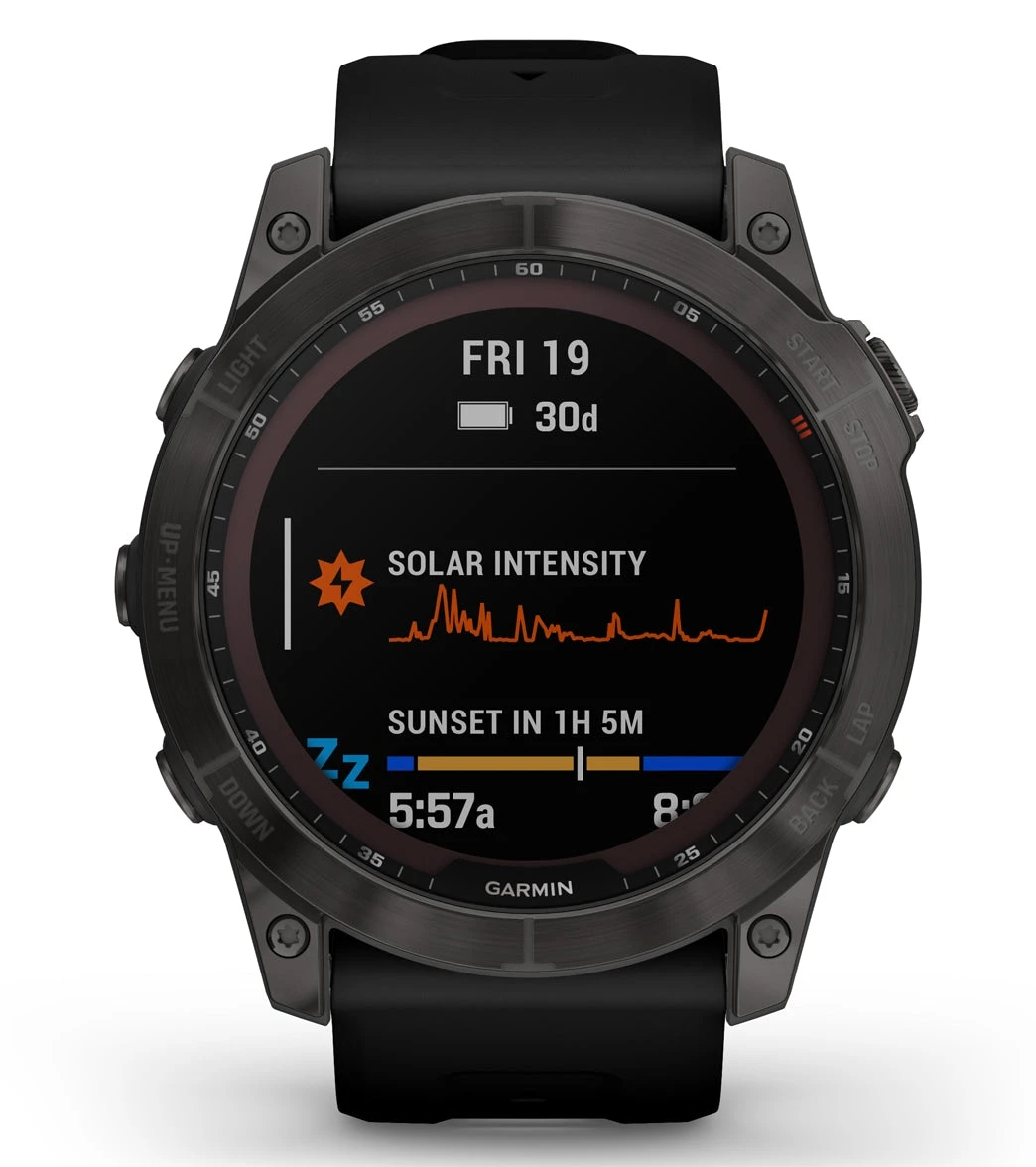 Garmin Fenix 7X Sapphire Solar Carbon Gray DLC Titanium/Black Band 2 Garmin Fenix 7X Sapphire Solar Carbon Gray DLC Titanium/Black Band - Image 2