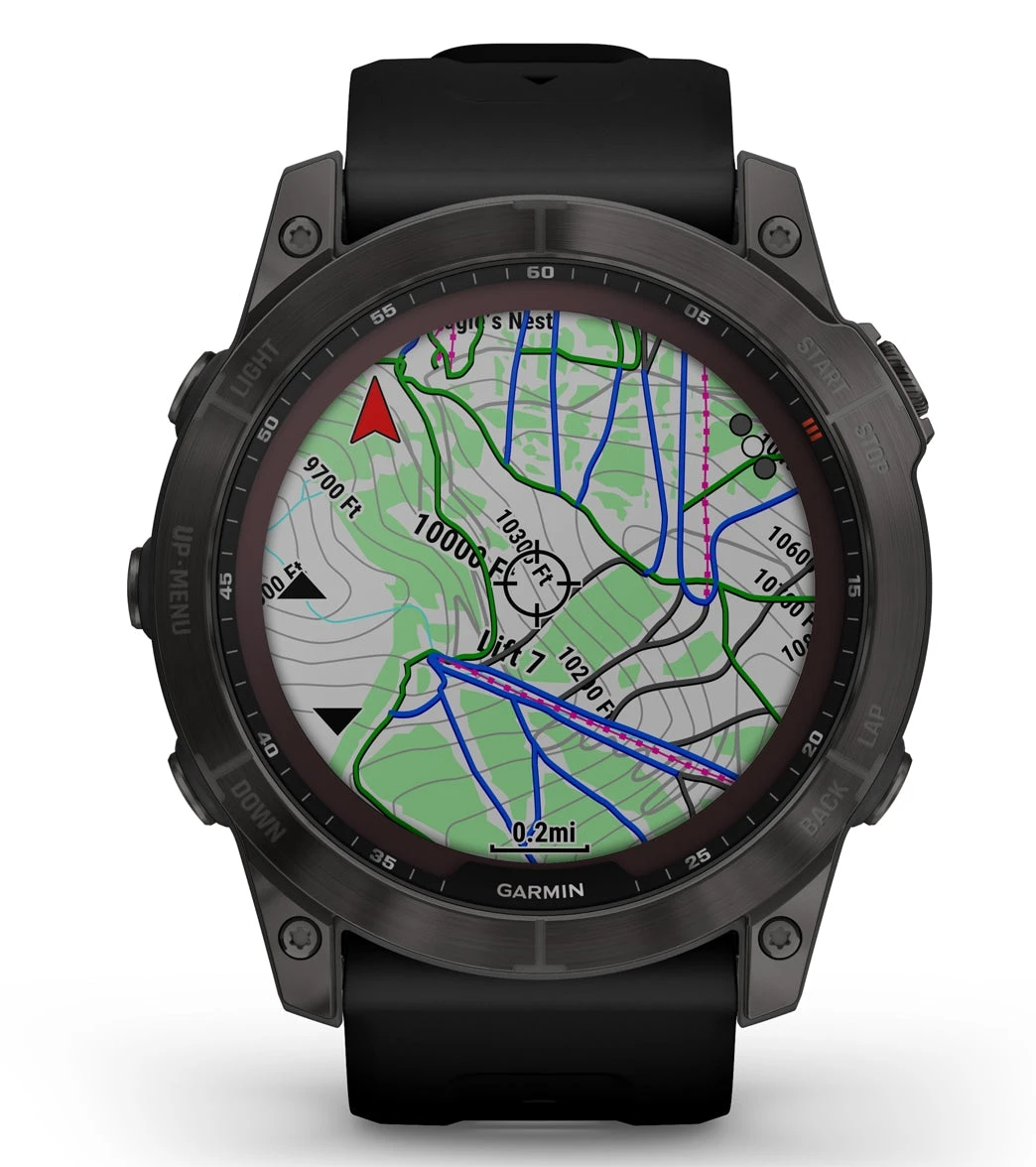 Garmin Fenix 7X Sapphire Solar Carbon Gray DLC Titanium/Black Band 4 Garmin Fenix 7X Sapphire Solar Carbon Gray DLC Titanium/Black Band - Image 4