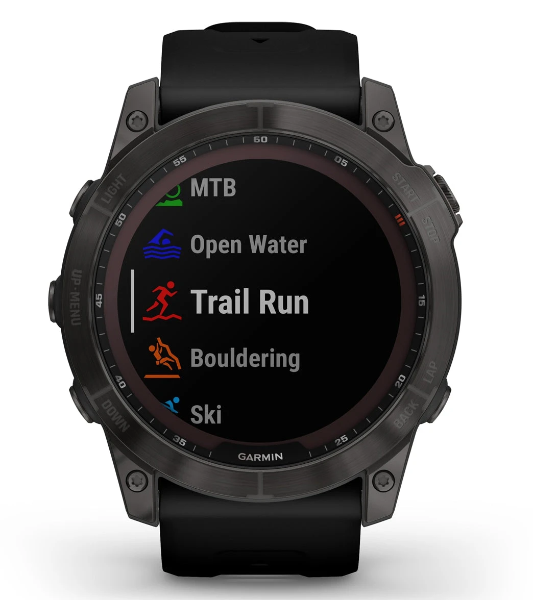 Garmin Fenix 7X Sapphire Solar Carbon Gray DLC Titanium/Black Band 7 Garmin Fenix 7X Sapphire Solar Carbon Gray DLC Titanium/Black Band - Image 7