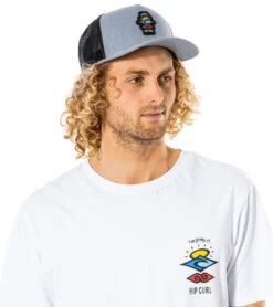 Rip Curl Men's Icons Trucker Hat -Swimming And Diving 7319694770344 grey 4a