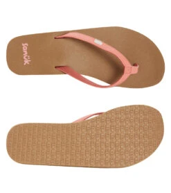 Sanuk Women's Yoga Joy Flip Flop -Swimming And Diving 7346041716904 burntcoral 4a