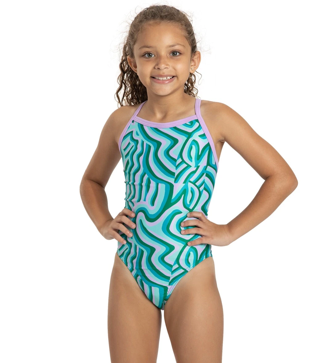 Sporti X Alex & Gretchen Walsh Whimsy Thin Strap One Piece Swimsuit Youth (22-28) 1 Sporti X Alex & Gretchen Walsh Whimsy Thin Strap One Piece Swimsuit Youth (22-28)