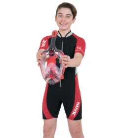 Kids 2.5mm Short Sleeve Ciao -Swimming And Diving 7456266223784 blackred 5a