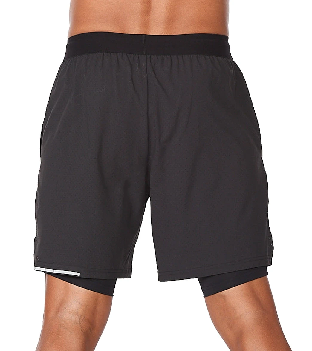 2XU Men's Aero 2-in-1 7" Shorts 3 2XU Men's Aero 2-in-1 7" Shorts - Image 3