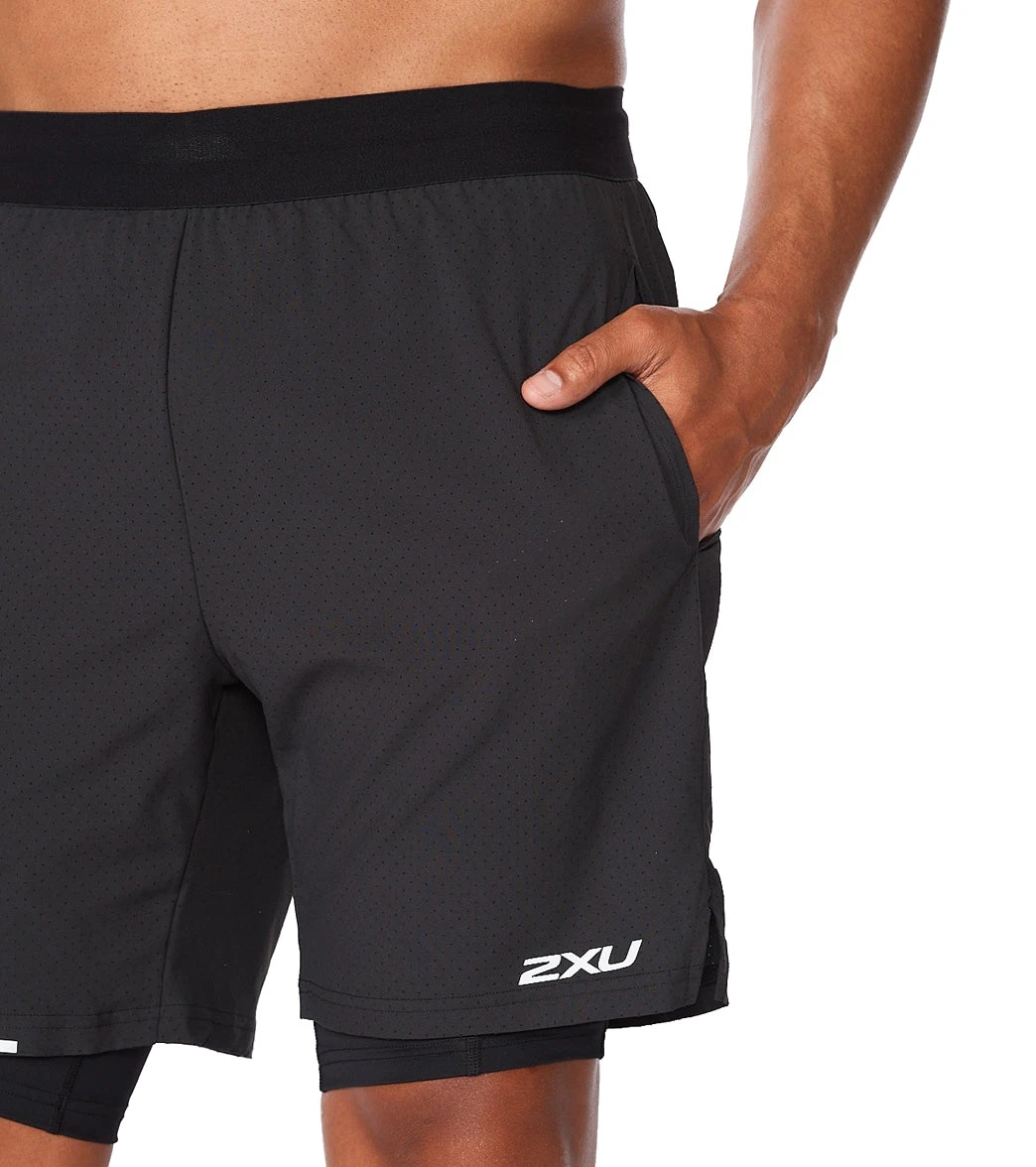 2XU Men's Aero 2-in-1 7" Shorts 5 2XU Men's Aero 2-in-1 7" Shorts - Image 5