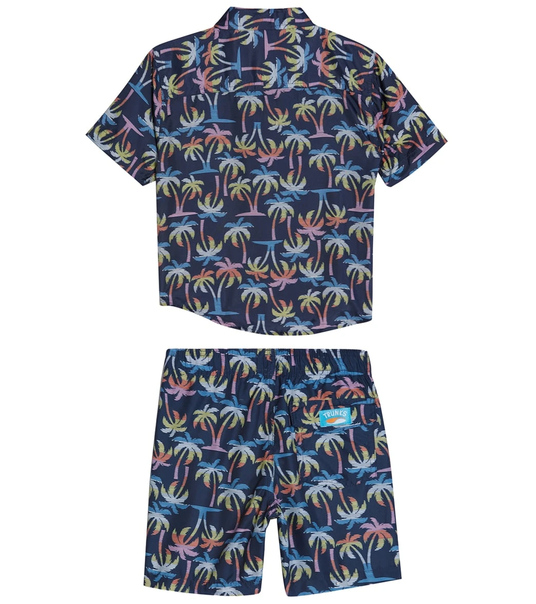 Boys' Colorblock Camp Shirt & Swim Trunks Set (Big Kid) 2 Boys' Colorblock Camp Shirt & Swim Trunks Set (Big Kid) - Image 2