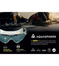 AQUASPHERE Vista Xp Open Water/Tri Mask -Swimming And Diving 7472379232424 clearlensbluewithbluestrap 5a