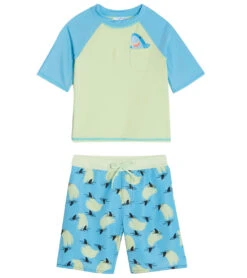 Boys' Pocket Sharkie Rashguard Set With Hat (Baby, Toddler)