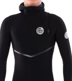 Rip Curl Men's 4/3mm E-Bomb Long Sleeve Zip Free Hooded Fullsuit Wetsuit -Swimming And Diving 7510130491560 black 5a