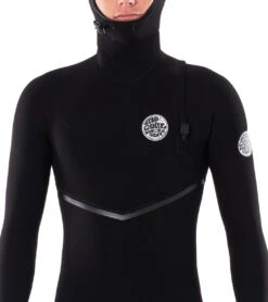 Rip Curl Men's 4/3mm E-Bomb Long Sleeve Zip Free Hooded Fullsuit Wetsuit -Swimming And Diving 7510130491560 black 6a