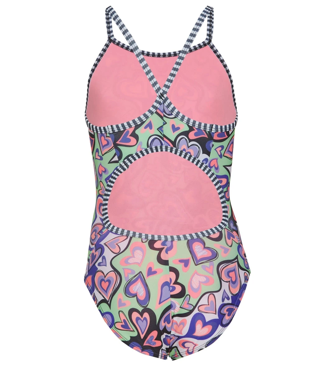 Girls' Printed One Piece Swimsuit (Big Kid) 2 Girls' Printed One Piece Swimsuit (Big Kid) - Image 2