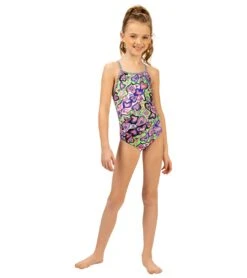 Girls' Printed One Piece Swimsuit (Big Kid) 6 Girls' Printed One Piece Swimsuit (Big Kid) -Swimming And Diving 7512026382504 iheartu 3a