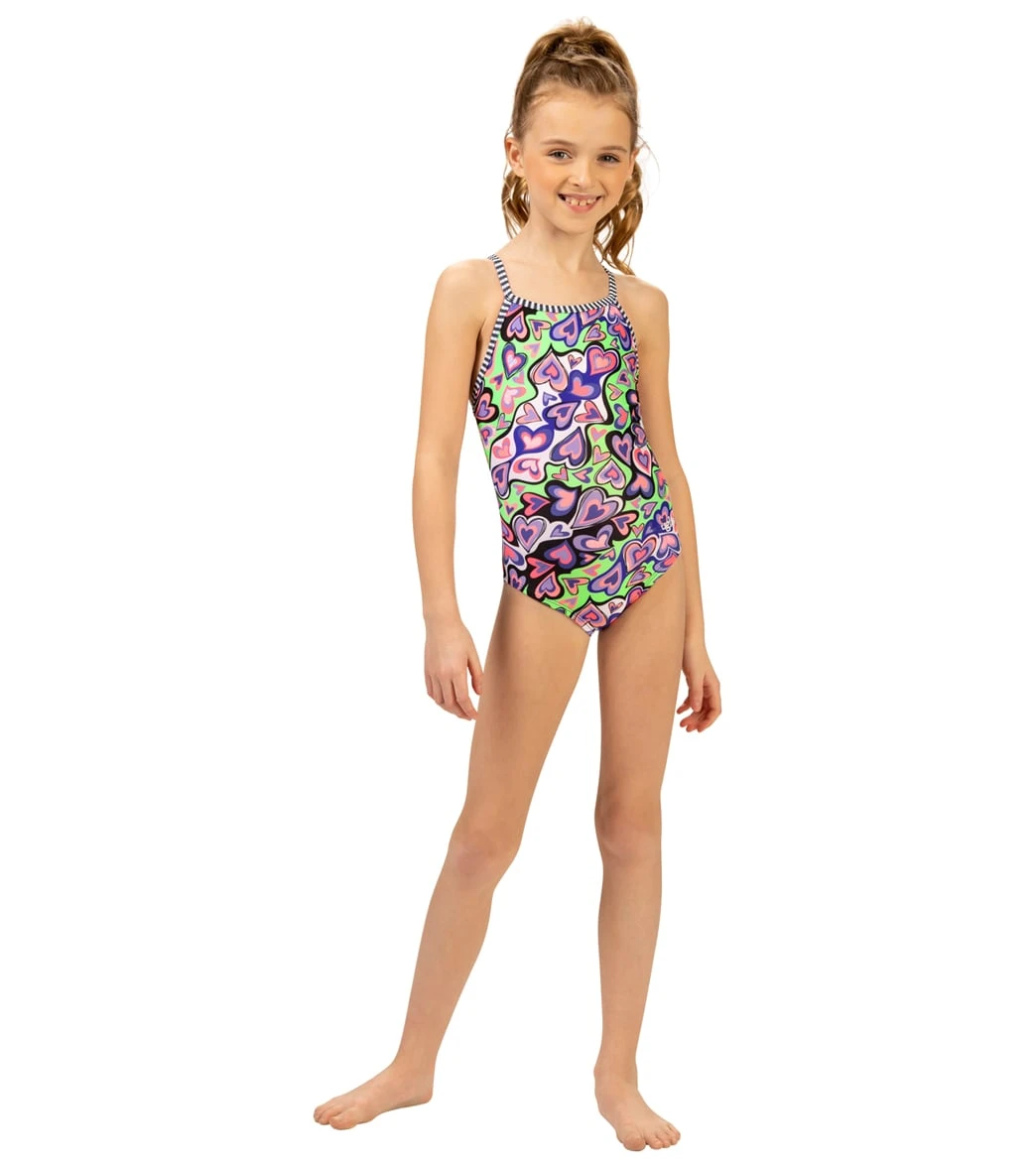 Girls' Printed One Piece Swimsuit (Big Kid) 3 Girls' Printed One Piece Swimsuit (Big Kid) - Image 3