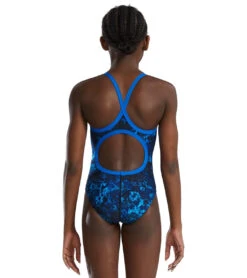 TYR Girls' Diploria Diamondfit One Piece Swimsuit -Swimming And Diving 7539512508584 blue 3a