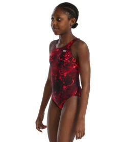 TYR Girls' Diploria Maxfit One Piece Swimsuit 7 TYR Girls' Diploria Maxfit One Piece Swimsuit -Swimming And Diving 7539514015912 red 4a