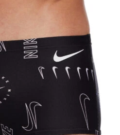 Nike Men's HydraStrong Multi Print Square Leg Swimsuit -Swimming And Diving 7547163279528 black 4a