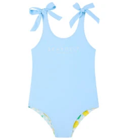 Seafolly Girls' Lisbon One Piece Swimsuit (Baby, Toddler, Little Kid) -Swimming And Diving 7551446188200 lisbonlemon 3a