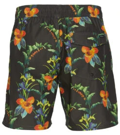RVCA Men's 17" Perry Swim Trunks -Swimming And Diving 7580727443624 black 3a