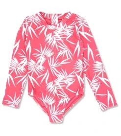 Girls' Wave Chaser Long Sleeve One Piece Swimsuit (Toddler, Little Kid, Big Kid)