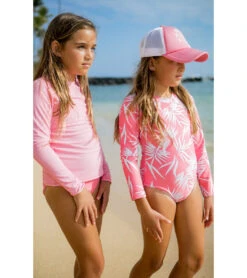 Girls' Wave Chaser Long Sleeve One Piece Swimsuit (Toddler, Little Kid, Big Kid) -Swimming And Diving 7600911712424 sugarcoral 4a