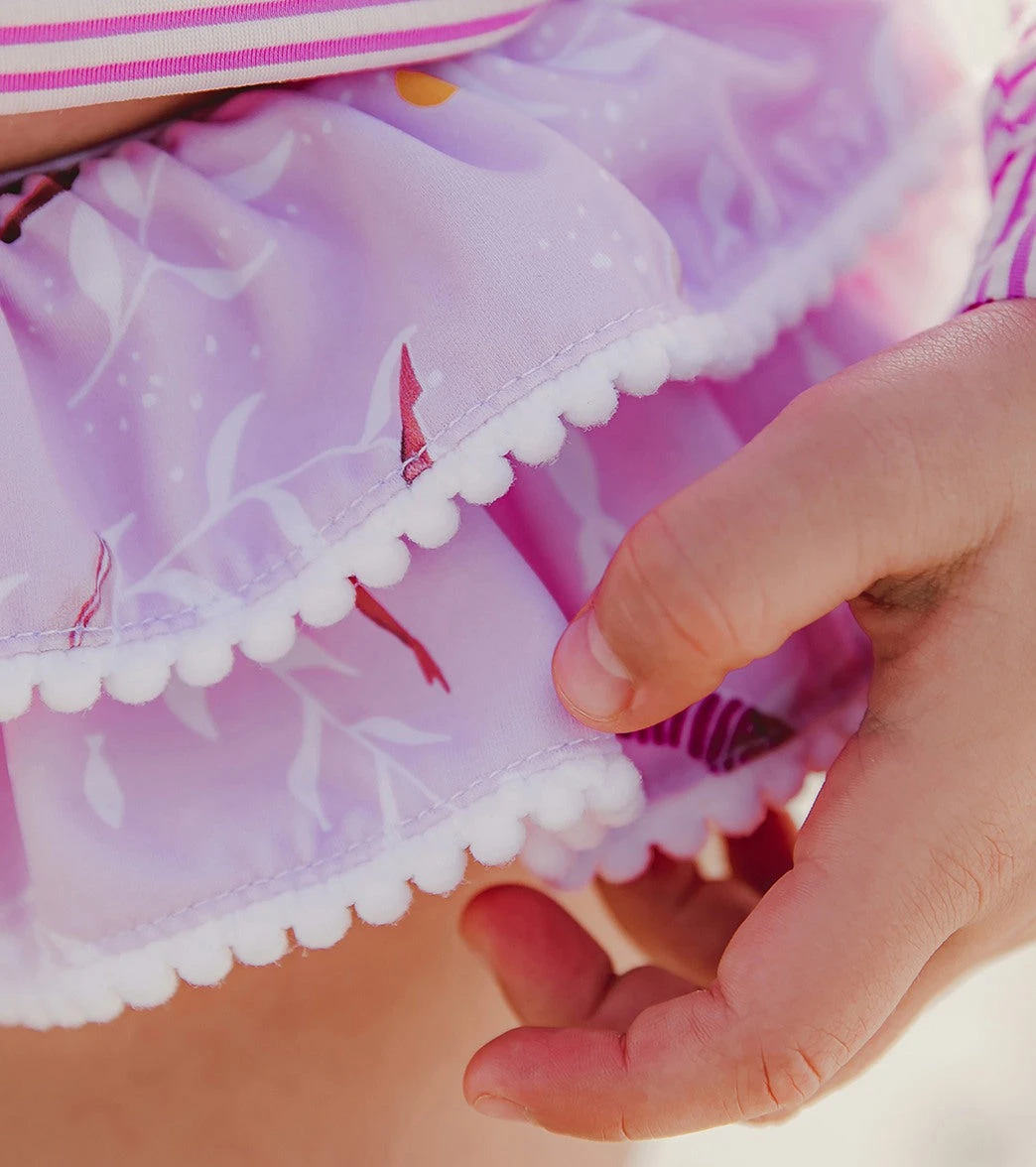 Girls' Diving Diva Long Sleeve Two Piece Rashguard Set (Baby, Toddler, Little Kid) 3 Girls' Diving Diva Long Sleeve Two Piece Rashguard Set (Baby, Toddler, Little Kid) - Image 3