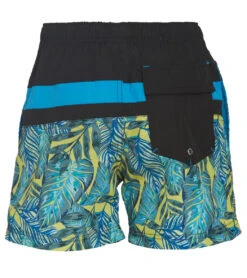 Boys' Tropical Leaf Splice Swim Trunks (Little Kid, Big Kid) -Swimming And Diving 7615241781416 black 3a