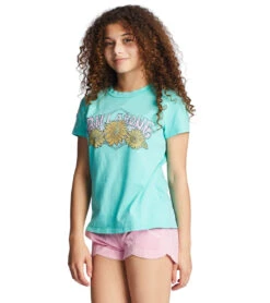 Billabong Girls' Heritage Sunflower Short Sleeve Tee (Little Kid, Big Kid) -Swimming And Diving 7641129025704 lightlagoon 3a