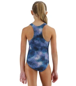 TYR Girls' Starhex Ella Maxfit One Piece Swimsuit (Little Kid, Big Kid) -Swimming And Diving 7710367154344 blueice 3a