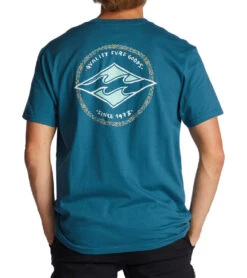 Billabong Men's Rotor Diamond Short Sleeve Tee -Swimming And Diving 7756444172456 bluelagoon 3a
