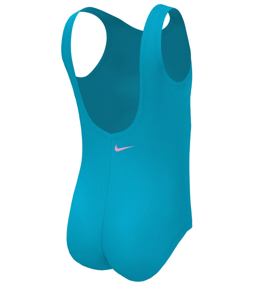 Nike Girls' Multi Logo One Piece Swimsuit (Little Kid) 3 Nike Girls' Multi Logo One Piece Swimsuit (Little Kid) - Image 3