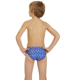 Rainbow Heart Brief Swimsuit Youth (22-28) -Swimming And Diving 7764257276072 rainbowheart 4a