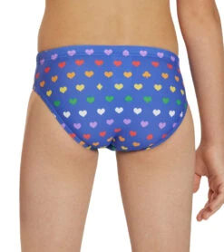 Rainbow Heart Brief Swimsuit Youth (22-28) -Swimming And Diving 7764257276072 rainbowheart 8a